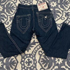 True Religion Men's Vintage Marco Big T Blue Denim Jeans sz 29 x 33